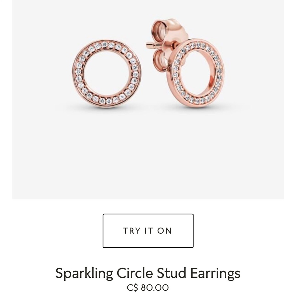 Pandora Sparkling Circle Stud Earrings